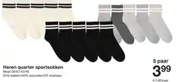 Zeeman Heren quarter sportsokken aanbieding