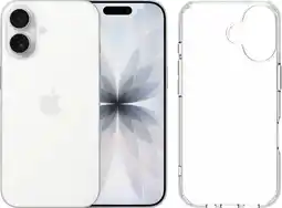 Coolblue Apple iPhone 17 256GB Wit + BlueBuilt Protective Back Cover Transparant aanbieding