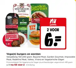 Jumbo Vega(n) burgers en worsten aanbieding