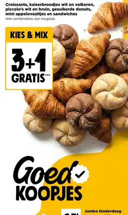 Jumbo Croissants kaiserbroodjes piccolo's donuts appelovaaltjes sandwiches aanbieding