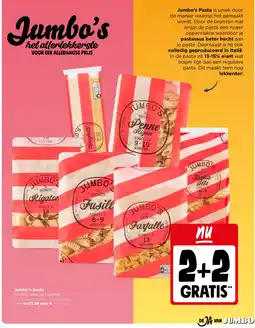 Jumbo Jumbo's pasta aanbieding