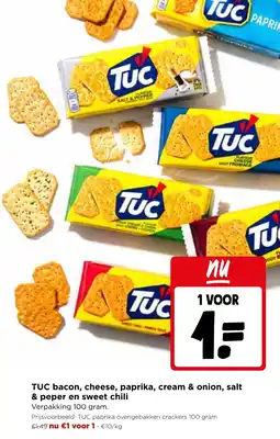 Jumbo TUC bacon, cheese, paprika, cream & onion, salt & peper en sweet chili aanbieding