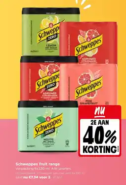 Jumbo Schweppes fruit range aanbieding