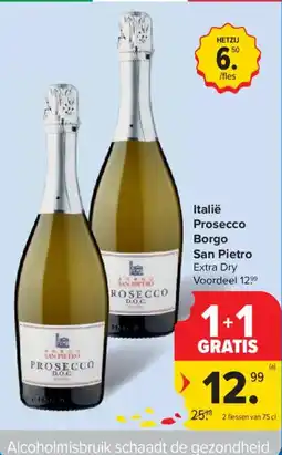Carrefour Italië Prosecco Borgo San Pietro aanbieding