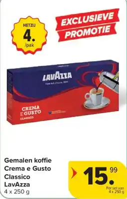 Carrefour Gemalen koffie Crema e Gusto Classico LavAzza aanbieding