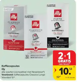 Carrefour Koffiecapsules illy aanbieding