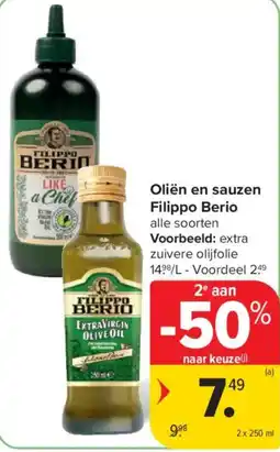 Carrefour Oliën en sauzen Filippo Berio aanbieding