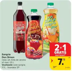 Carrefour Sangria Don Simon aanbieding
