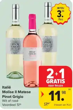 Carrefour Italië Molise Il Matease Pinot Grigio aanbieding