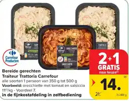 Carrefour Bereide gerechten Traiteur Trattoria Carrefour aanbieding