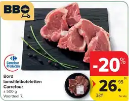 Carrefour Bord lamsfiletkoteletten Carrefour aanbieding