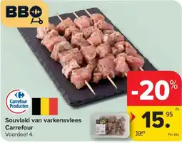 Carrefour Souvlaki van varkensvlees aanbieding