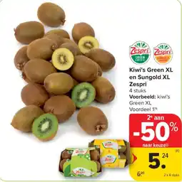 Carrefour Kiwi's Green XL en Sungold XL aanbieding