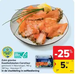 Carrefour Zalm gravlax aanbieding