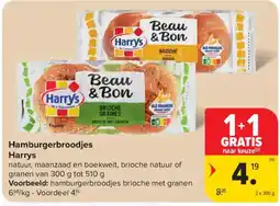Carrefour Hamburgerbroodjes Harrys aanbieding