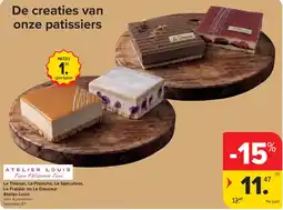 Carrefour Le Trianon, Le Pistache, Le Spéculoos, Le Fraisier en Le Douceur aanbieding