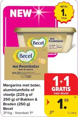 Carrefour Margarine met boter aanbieding