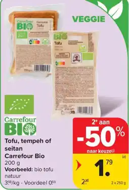 Carrefour Tofu, tempeh of seitan Carrefour Bio aanbieding
