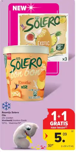 Carrefour Roomijs Solero Ola aanbieding