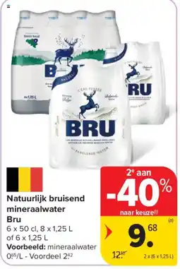 Carrefour Natuurlijk bruisend mineraalwater Bru aanbieding