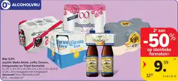 Carrefour Bier 0,0% Jupiler, Stella Artois, Leffe, Corona, Hoegaarden en Tripel Karmeliet aanbieding