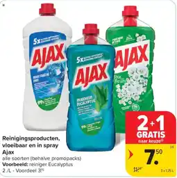 Carrefour Reinigingsproducten, vloeibaar en in spray Ajax aanbieding