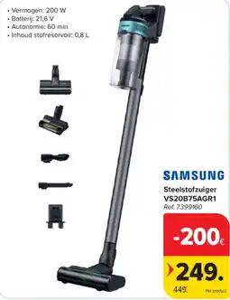 Carrefour samsung steelstofzuiger aanbieding
