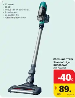Carrefour Rowenta steelstofzuiger aanbieding