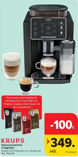 Carrefour Krups espressomachine aanbieding