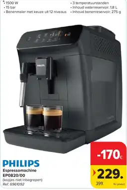 Carrefour Philips espressomachine aanbieding