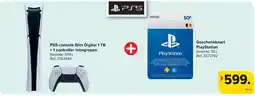 Carrefour Ps5-console slim digital 1 tb + controller inbegrepen + geschenkkaart playstation aanbieding