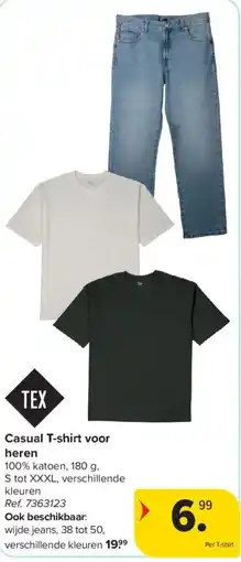 Carrefour Casual T-shirt voor heren aanbieding