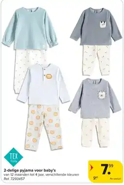 Carrefour 2-delige pyjama voor baby's aanbieding