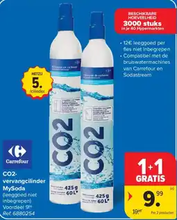 Carrefour CO2- vervangcilinder MySoda aanbieding