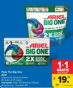 Carrefour Pods The Big One Ariel aanbieding
