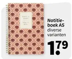 Wibra Notitieboek A5 aanbieding