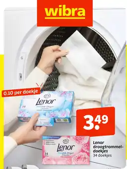 Wibra Lenor droogtrommel-doekjes aanbieding
