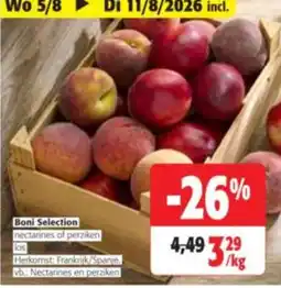 Colruyt nectarines en perziken aanbieding