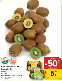 Carrefour Market Kiwi's Green XL en Sungold XL aanbieding