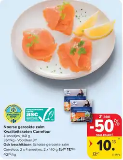 Carrefour Market Noorse gerookte zalm aanbieding