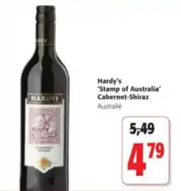 Colruyt Hardy's 'Stamp of Australia' Cabernet-Shiraz aanbieding
