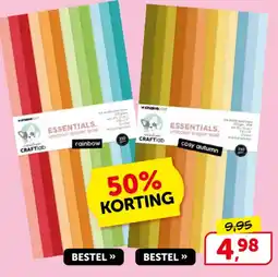 Boekenvoordeel essentials unicolor paper pad aanbieding