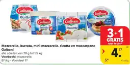 Carrefour Market Mozzarella, burrata, mini-mozzarella, ricotta en mascarpone Galbani aanbieding