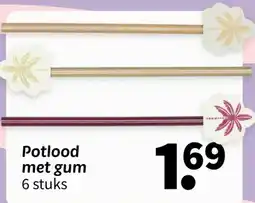 Wibra Potlood met gum aanbieding