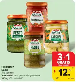 Carrefour Market Sacla pesto aanbieding