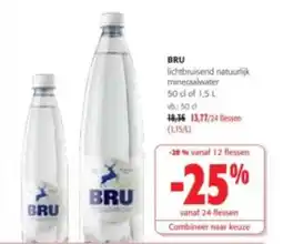 Colruyt Bru lichtbruinend natuurlijk mineraalwater aanbieding
