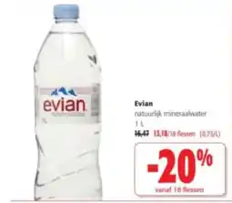 Colruyt Evian natuurlijk mineraalwater aanbieding