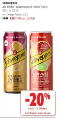 Colruyt Schweppes aanbieding