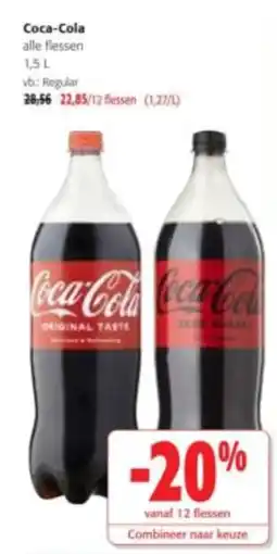 Colruyt Coca-Cola alle flessen aanbieding