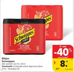 Carrefour Market Blikjes Schweppes aanbieding